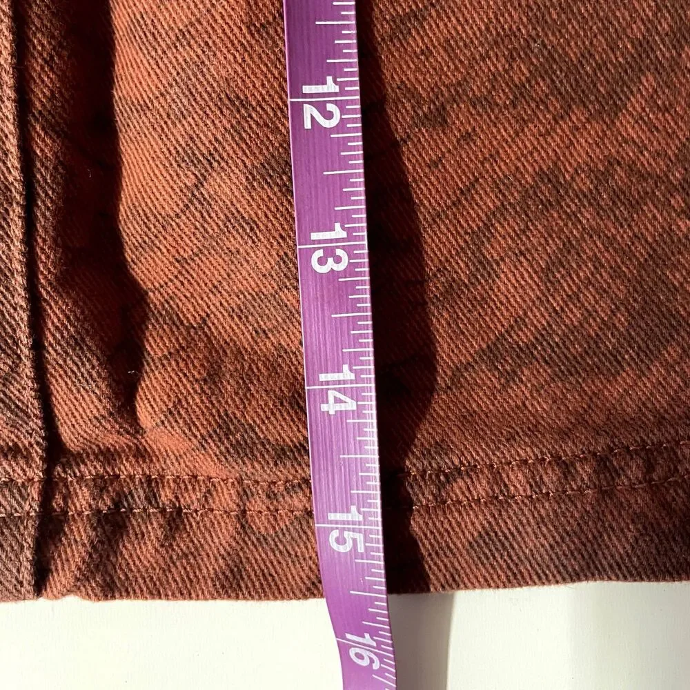 BDG Urban Outfitters NWOT Rust Snake Print Denim Mini Skirt Size S - Picture 8 of 11